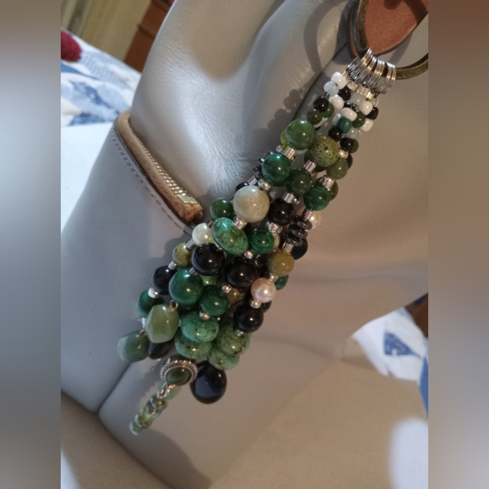 Handmade turquoise purse charm